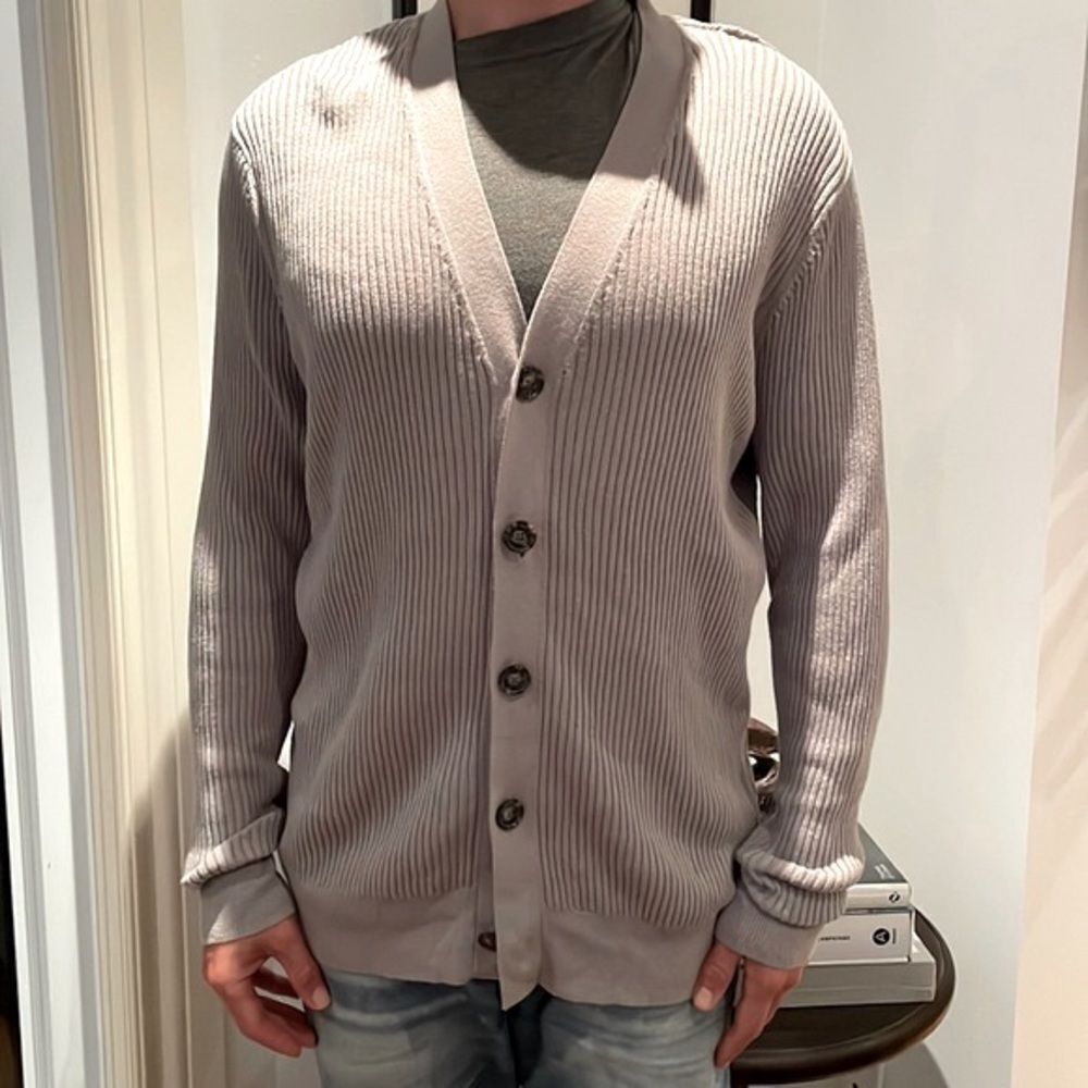 Nordstrom large v neck ribbed cardigan sweater large